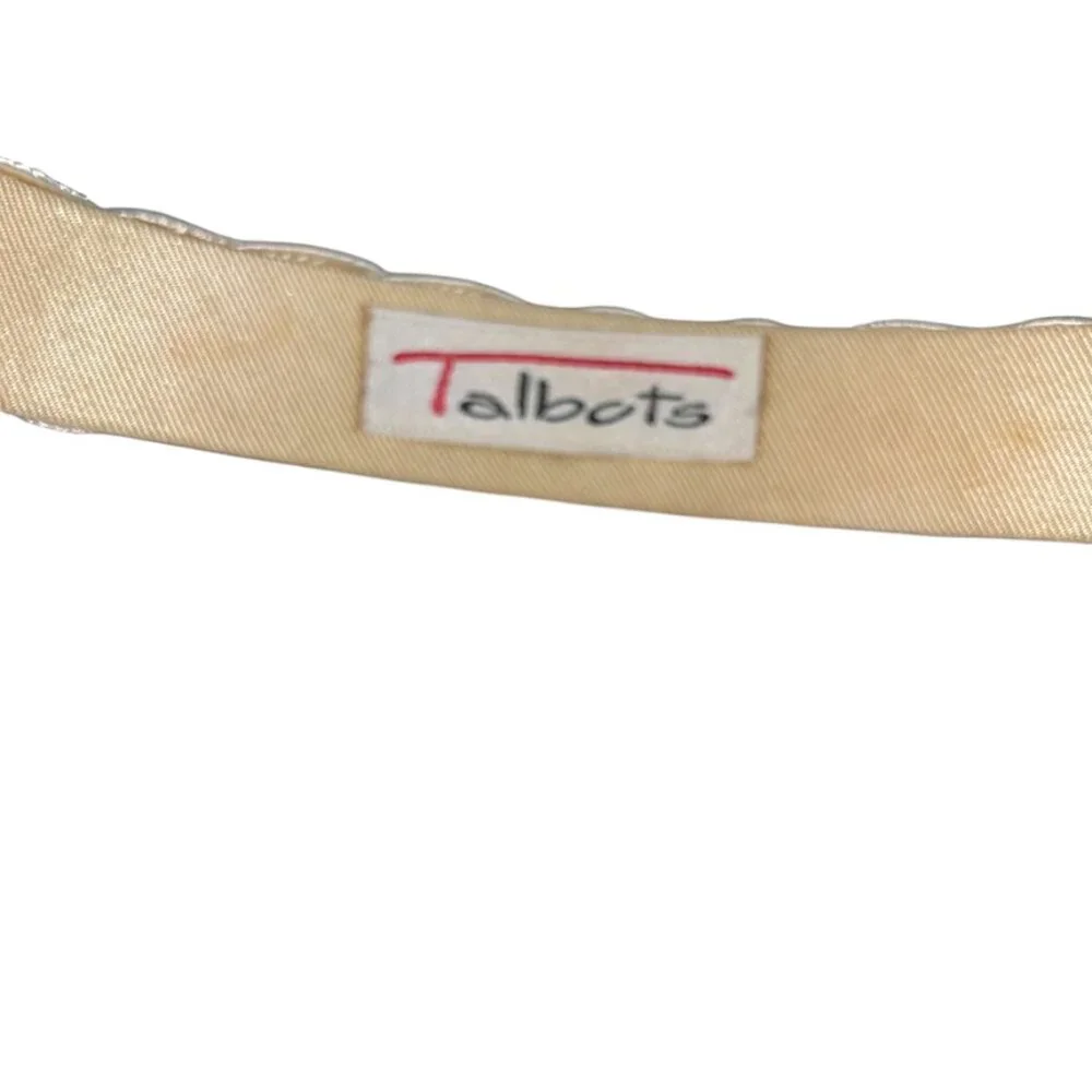 talbots ivory white silk braided fishermans head band